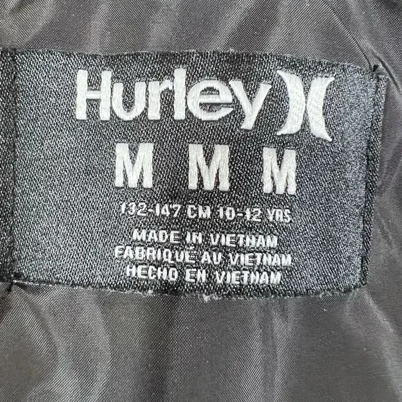 Hurley Black Hybrid Winter Puffer Jacket Hoodie Insulated Boys Mediun 10-12 - Picture 7 of 8